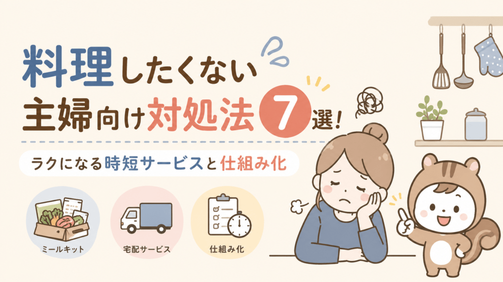 料理したくない主婦向けの対処法7選