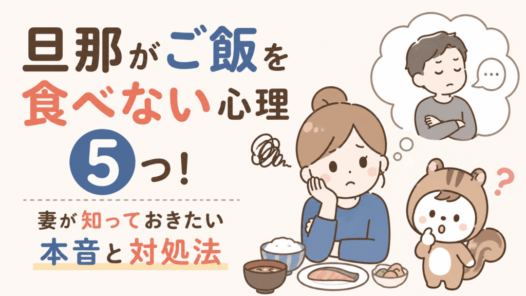 旦那がご飯を食べない心理5つ！